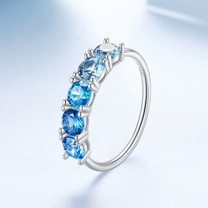 925 Sterling Silver Ring with White Gold Plating for Women, Size 6.0 by Bids.com