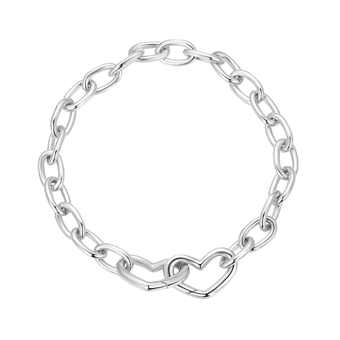 925 Sterling Silver Plated White Gold 19.0 cm Bracelet  DestGlow