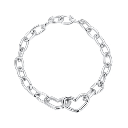925 Sterling Silver Plated White Gold 19.0 cm Bracelet  DestGlow