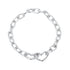 925 Sterling Silver Plated White Gold 19.0 cm Bracelet  DestGlow