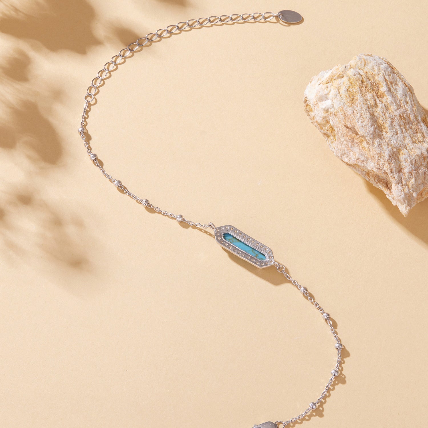 925 Sterling Silver White Gold Plated Bracelets with Synthetic Turquoise for Women  DestGlow