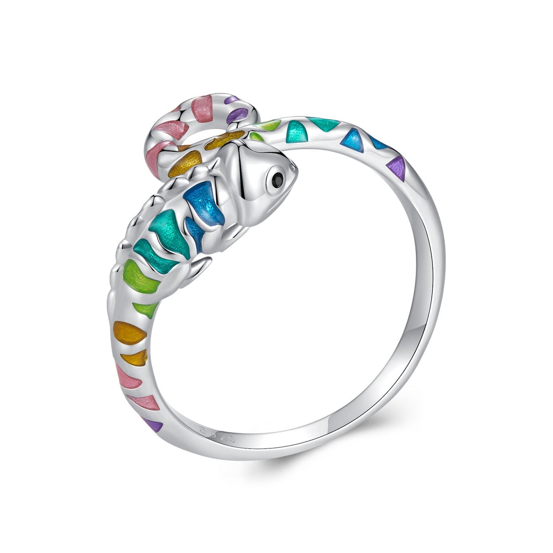 925 Sterling Silver Enamel Process Pavé Setting CZ Ring for Women  DestGlow
