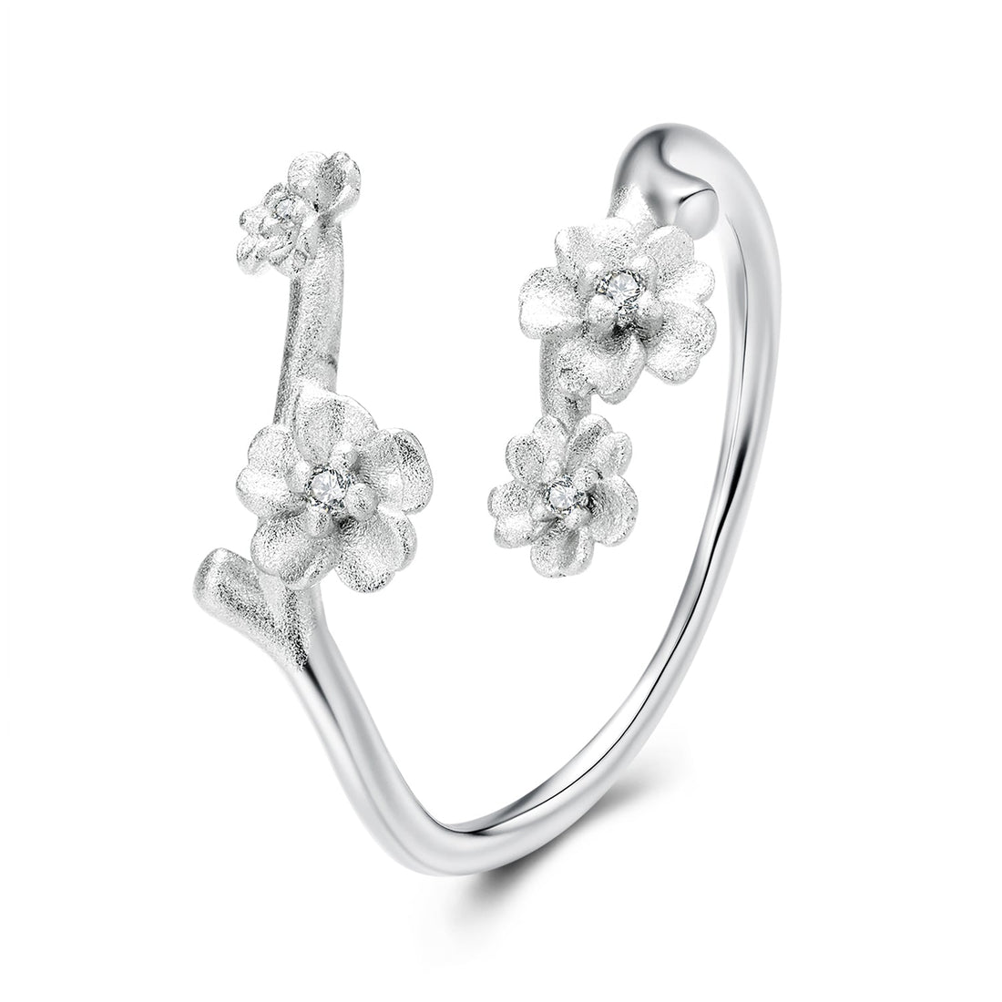 925 Sterling Silver Plated White Gold Ring for Women  DestGlow