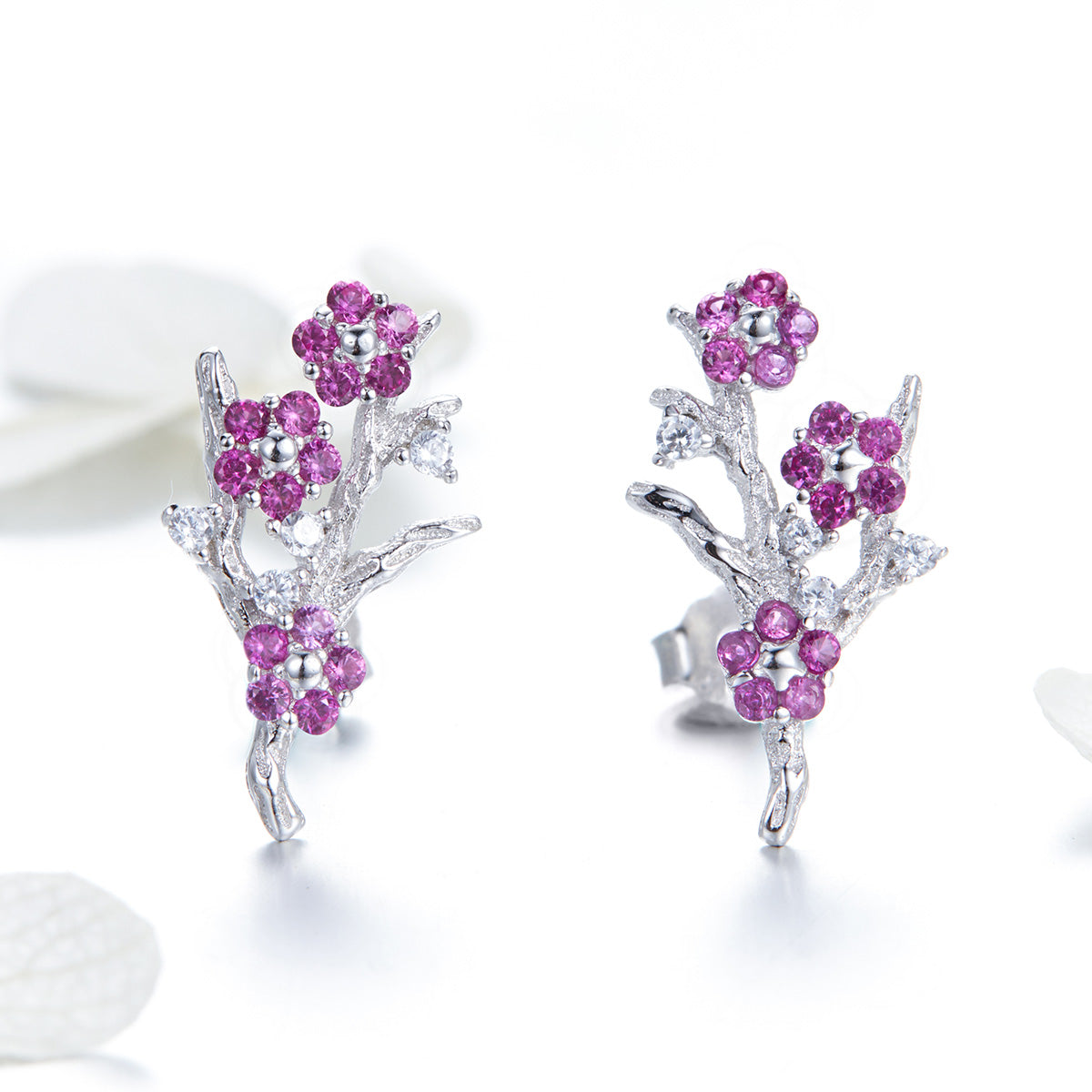 925 Sterling Silver Earrings with Pavé Setting CZ for Women  DestGlow
