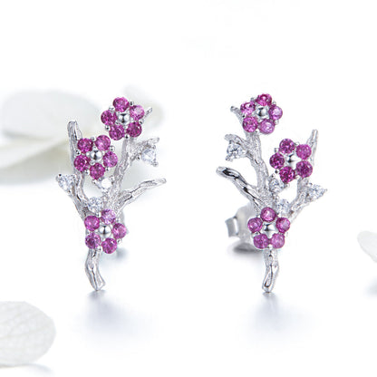 925 Sterling Silver Earrings with Pavé Setting CZ for Women  DestGlow