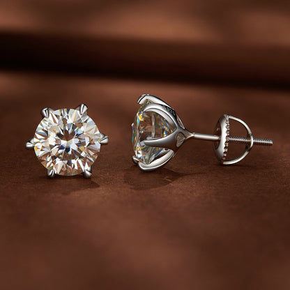 S925 Sterling Silver 2.00 Carat Moissanite Earrings for Women