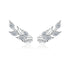 925 Sterling Silver Earrings with CZ in Pavé Setting, 1.4*0.5cm for Women  DestGlow