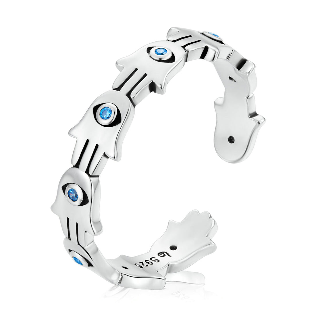 S925 Sterling Silver Pavé Setting CZ Oxidized Silver Ring  DestGlow