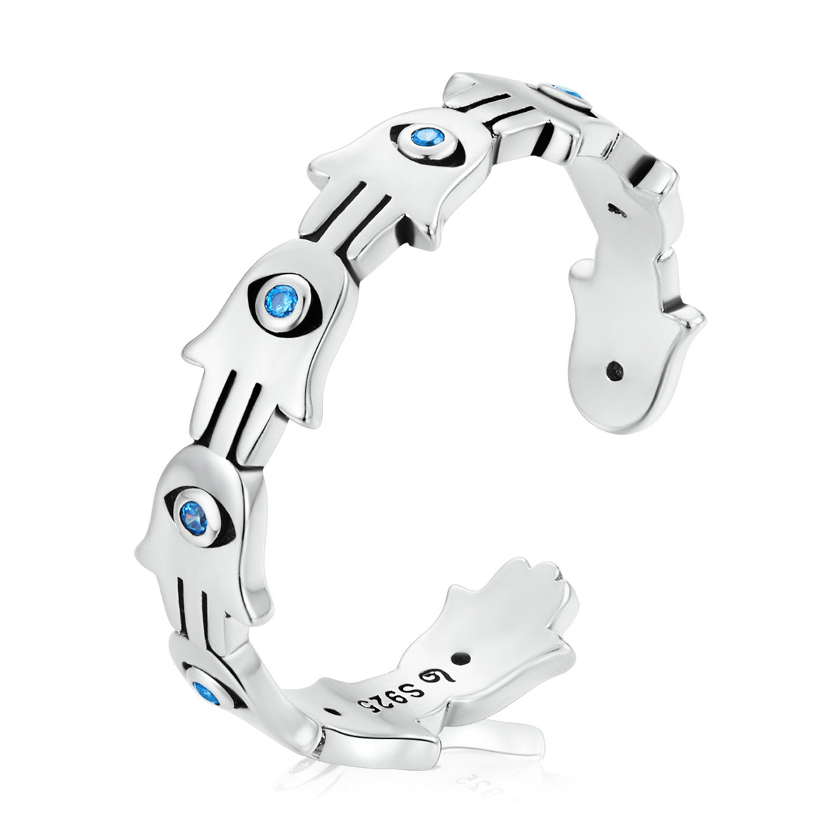 S925 Sterling Silver Pavé Setting CZ Oxidized Silver Ring  DestGlow