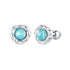 925 Sterling Silver Amazonite Earrings 0.55cm Plated White Gold for Women  DestGlow