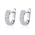 925 Sterling Silver Earrings with Pavé Setting CZ 1.3*0.4cm  DestGlow