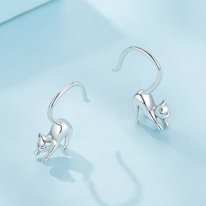 S925 Oxidized Silver Earrings 17x3mm for Women  DestGlow