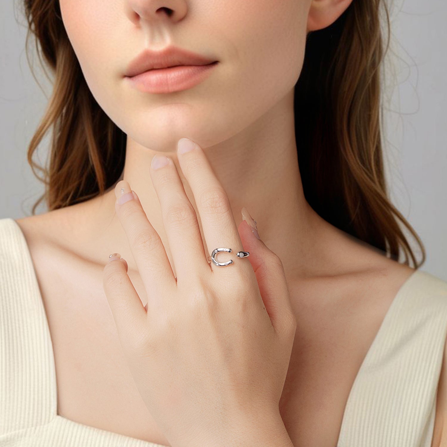 925 Sterling Silver &amp; White Gold Plated Pavé CZ Ring  DestGlow