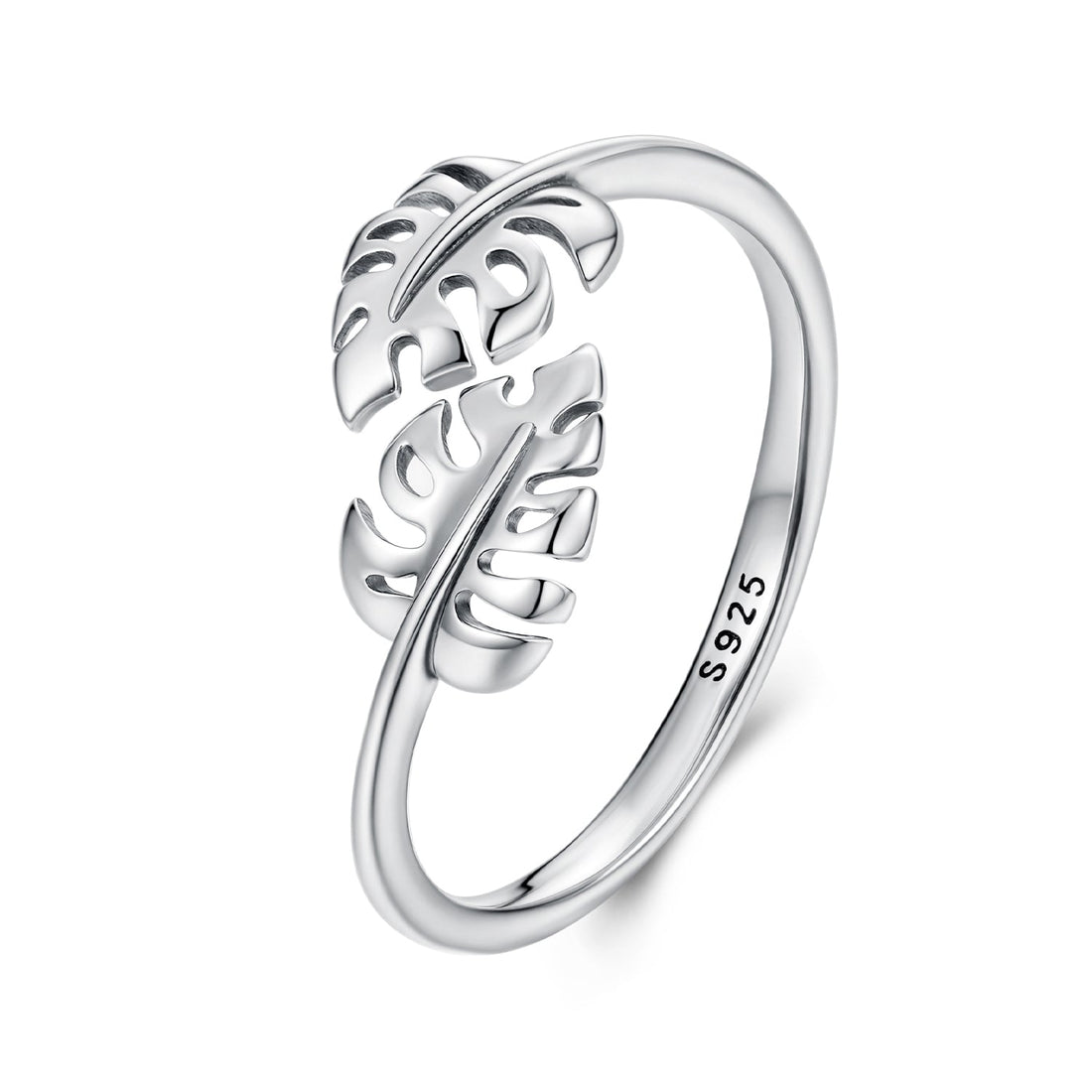 925 Sterling Silver Oxidized Leaf Ring for Women  DestGlow