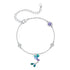 925 Sterling Silver Enamel Pavé CZ White Gold Bracelet for Women 15+6cm  DestGlow