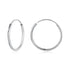 925 Sterling Silver Earrings for Women - White Gold Plated, 2.3x0.2 cm  DestGlow
