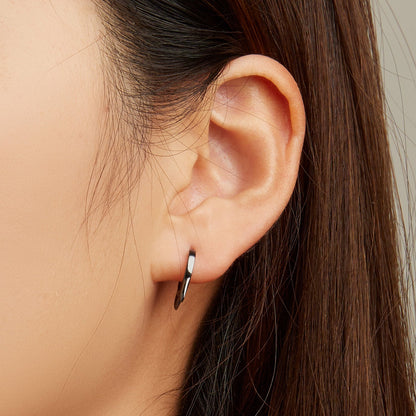 925 Sterling Silver Enamel Black Gold Plated Earrings for Women  DestGlow