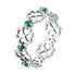 925 Sterling Silver Oxidized Size 6.0 Ring with Pavé CZ for Women  DestGlow