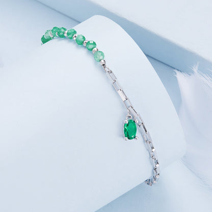 925 Sterling Silver Bracelet with Pavé Setting CZ - 210mm - for Women  DestGlow