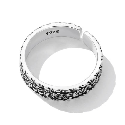 925 Oxidized Silver 0.5cm Ring  DestGlow