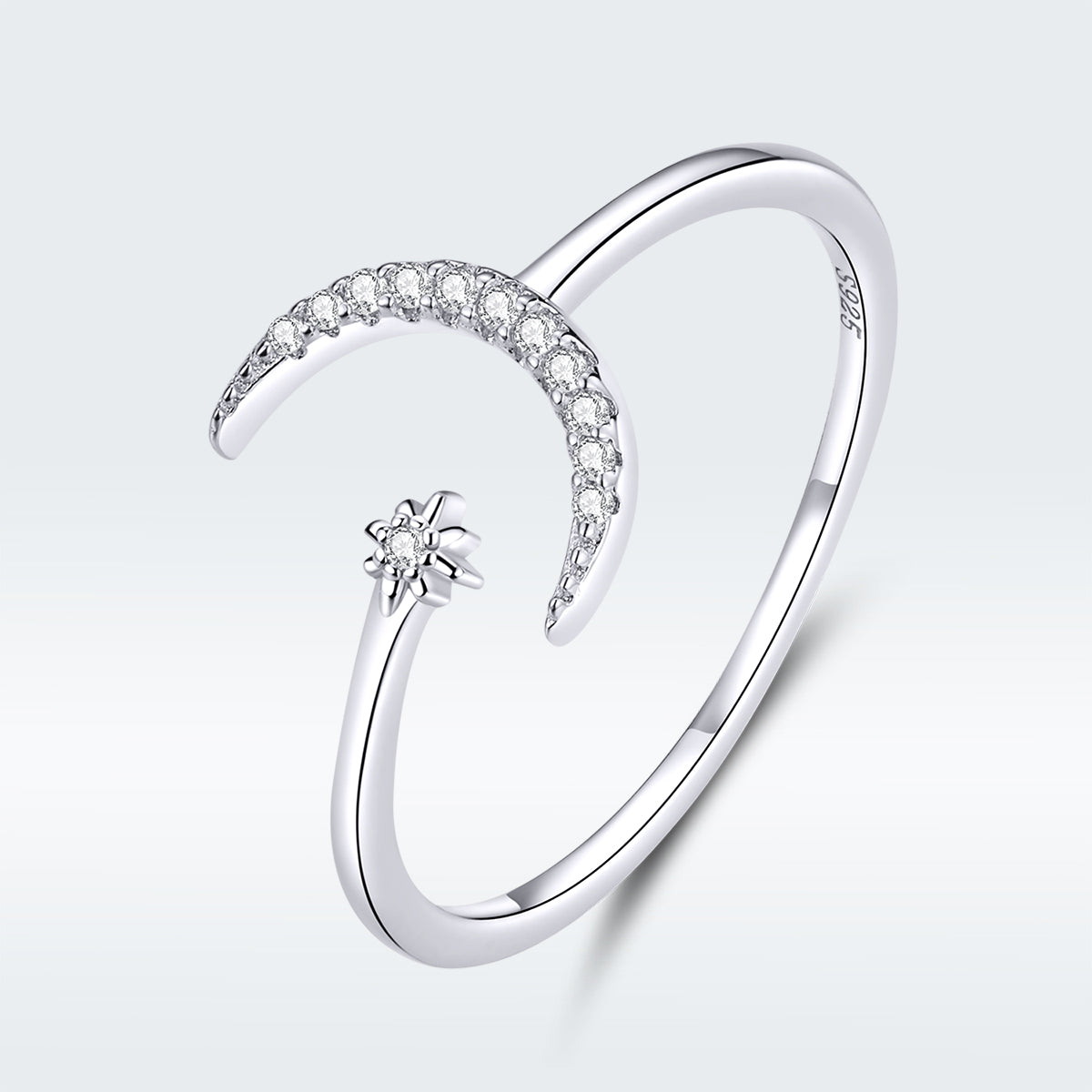 925 Sterling Silver Ring with Pavé Setting CZ  DestGlow