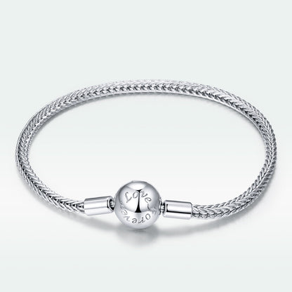 925 Sterling Silver Plated Platinum 17cm Bracelet for Men  DestGlow