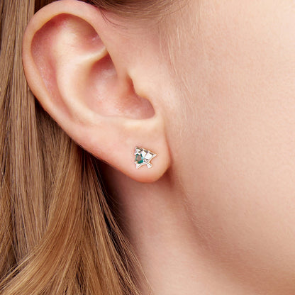 925 Sterling Silver White Gold Plated Transparent Glass Earrings for Women  DestGlow