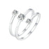 925 Sterling Silver White Gold Plated CZ Ring for Women  DestGlow