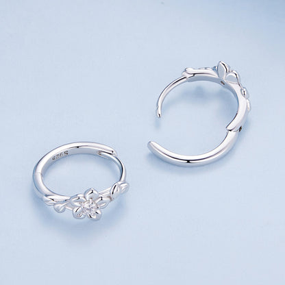 925 Sterling Silver Earrings with Zircon and Platinum Plating  DestGlow
