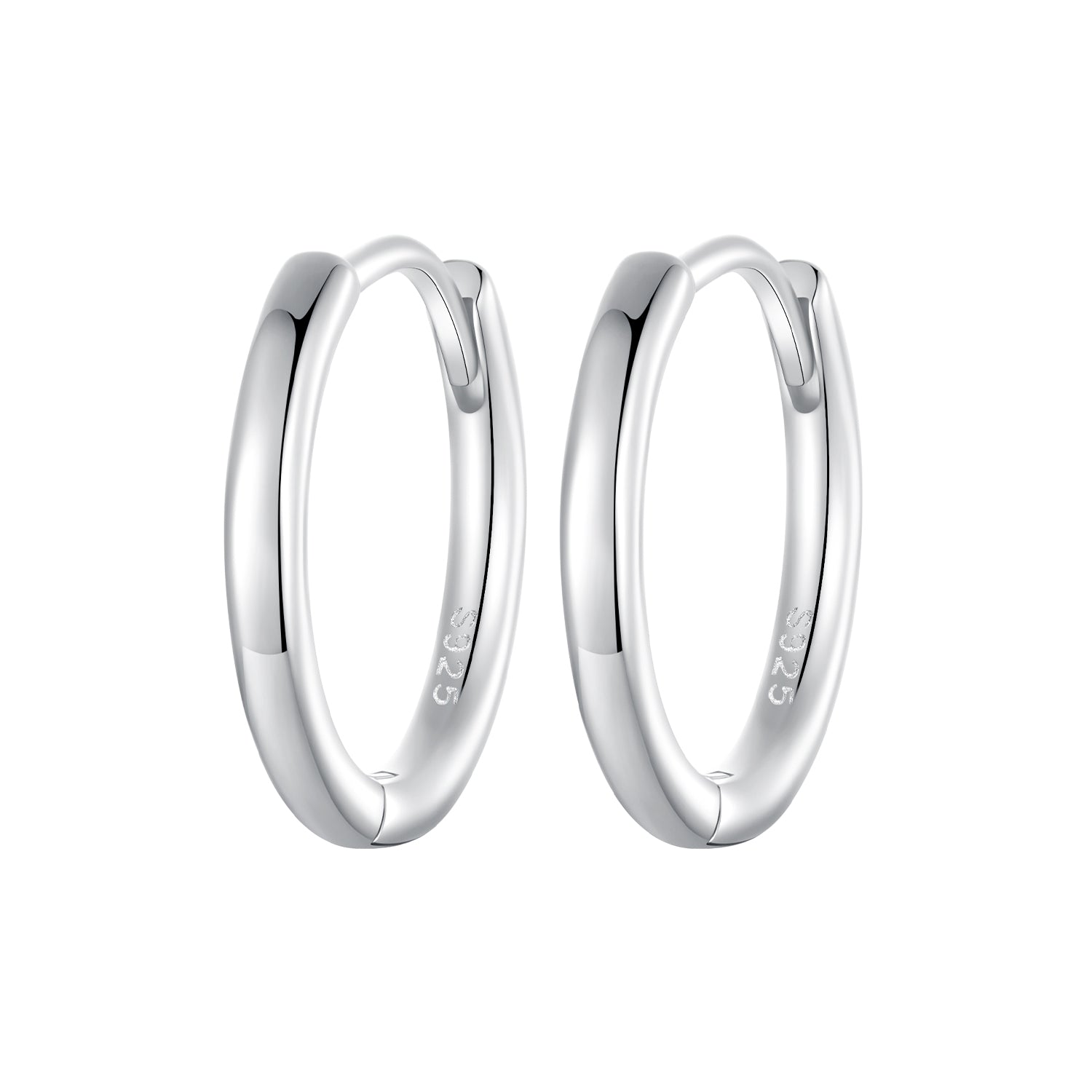 925 Sterling Silver &amp; White Gold Plated Earrings for Women