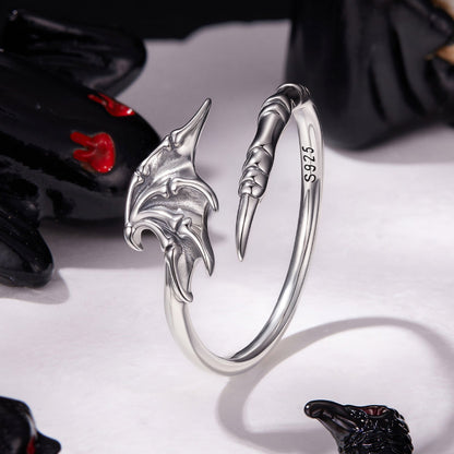 925 Sterling Silver Oxidized Silver 0.7cm Swing Rings for Women  DestGlow