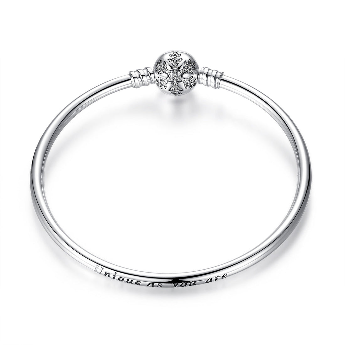 925 Sterling Silver 5.8CM Diameter and 0.3CM Thick Bracelet for Women  DestGlow