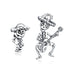 S925 Oxidized Silver Earrings Size 1.5*1cm, 2.4*1.3cm for Women  DestGlow