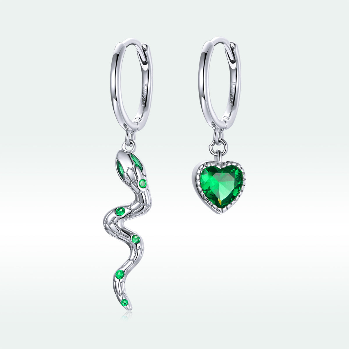 925 Sterling Silver Earrings with Pavé Setting CZ and Plated Platinum  DestGlow