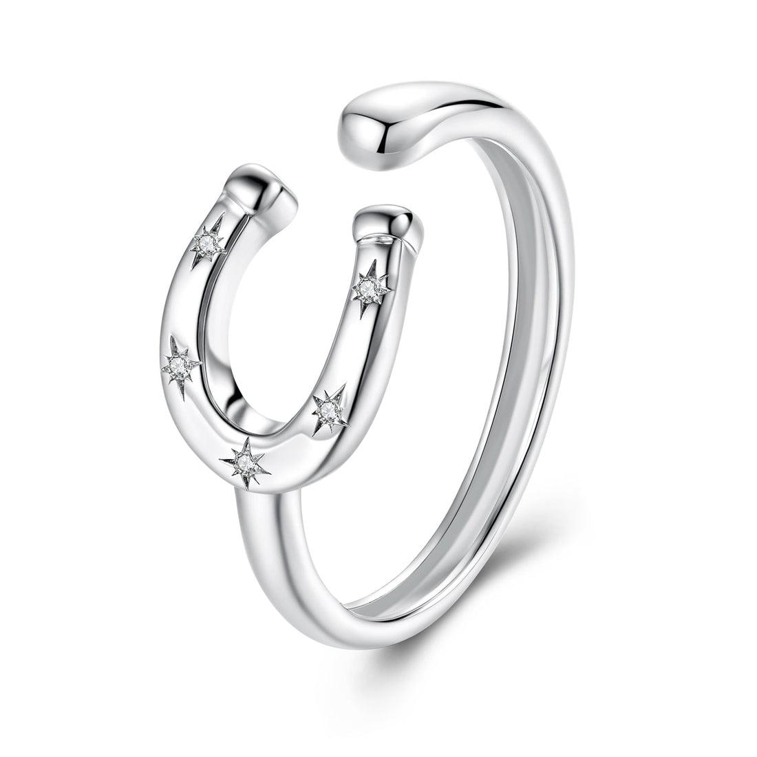 925 Sterling Silver &amp; White Gold Plated Pavé CZ Ring  DestGlow