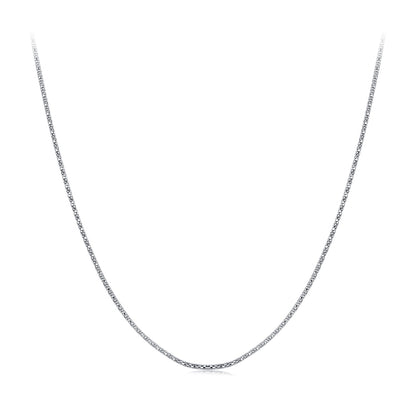 925 Sterling Silver White Gold Plated 40+5cm Necklace for Women  DestGlow