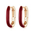 925 Sterling Silver Plated Rose Gold Enamel Earrings for Women  DestGlow