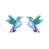 925 Sterling Silver White Gold Plated Earrings with Enamel and CZ - 10*8mm  DestGlow