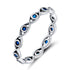 925 Sterling Silver Oxidized CZ Pavé Setting Ring Size 6.0 for Women  DestGlow