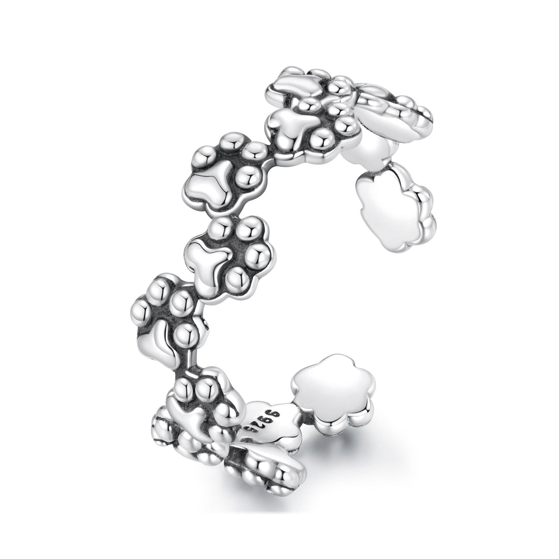 925 Sterling Silver Oxidized Silver 0.44cm Ring for Women  DestGlow