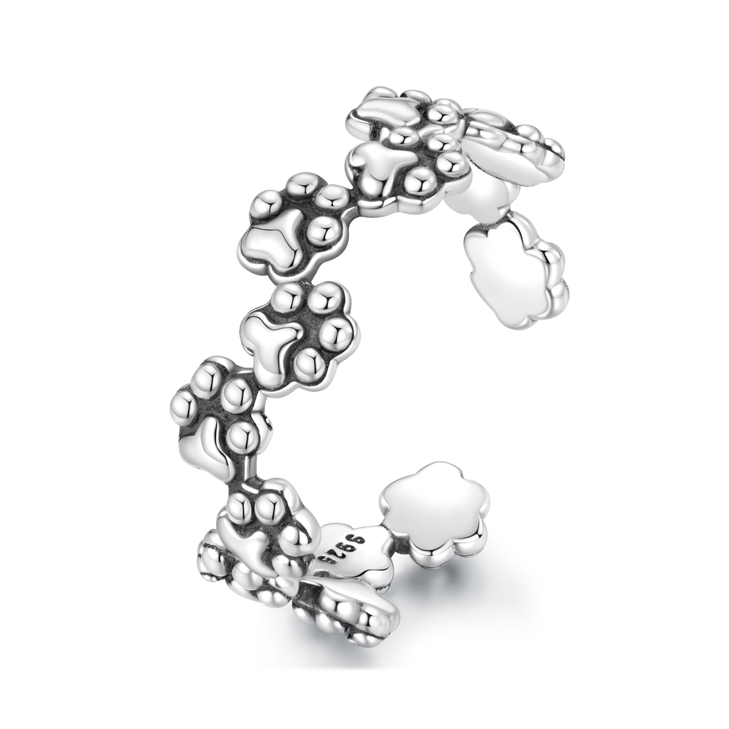 925 Sterling Silver Oxidized Silver 0.44cm Ring for Women  DestGlow