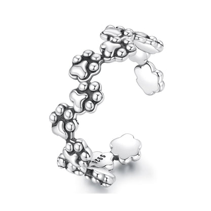 925 Sterling Silver Oxidized Silver 0.44cm Ring for Women  DestGlow