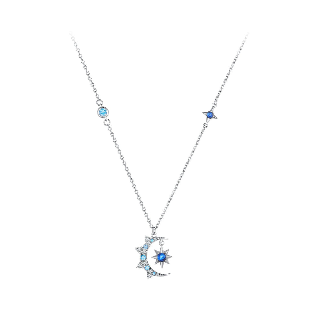 925 Sterling Silver Necklace with Pavé Setting CZ and Spinel Pendant  DestGlow