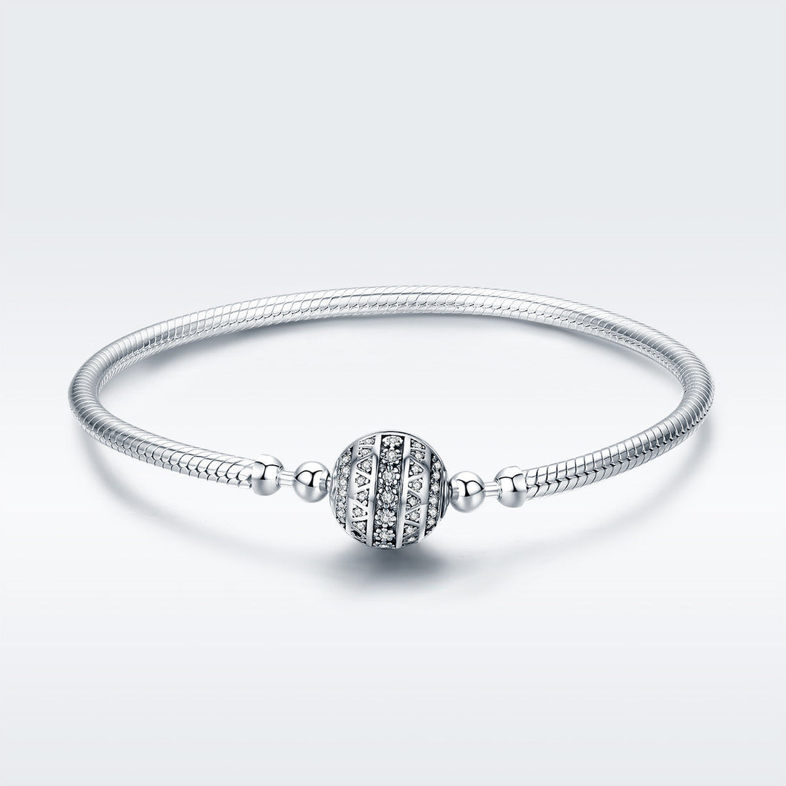 925 Sterling Silver SCB Bracelet Style Nan Size 17.0 for Women  DestGlow