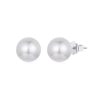 925 Sterling Silver Earrings with Quality Shell Pearl in White Gold Plating for Women  DestGlow
