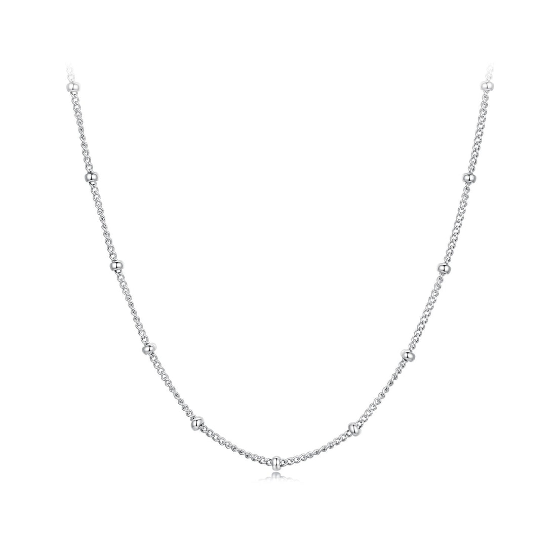 925 Sterling Silver Plated Platinum 45cm Necklace for Women  DestGlow