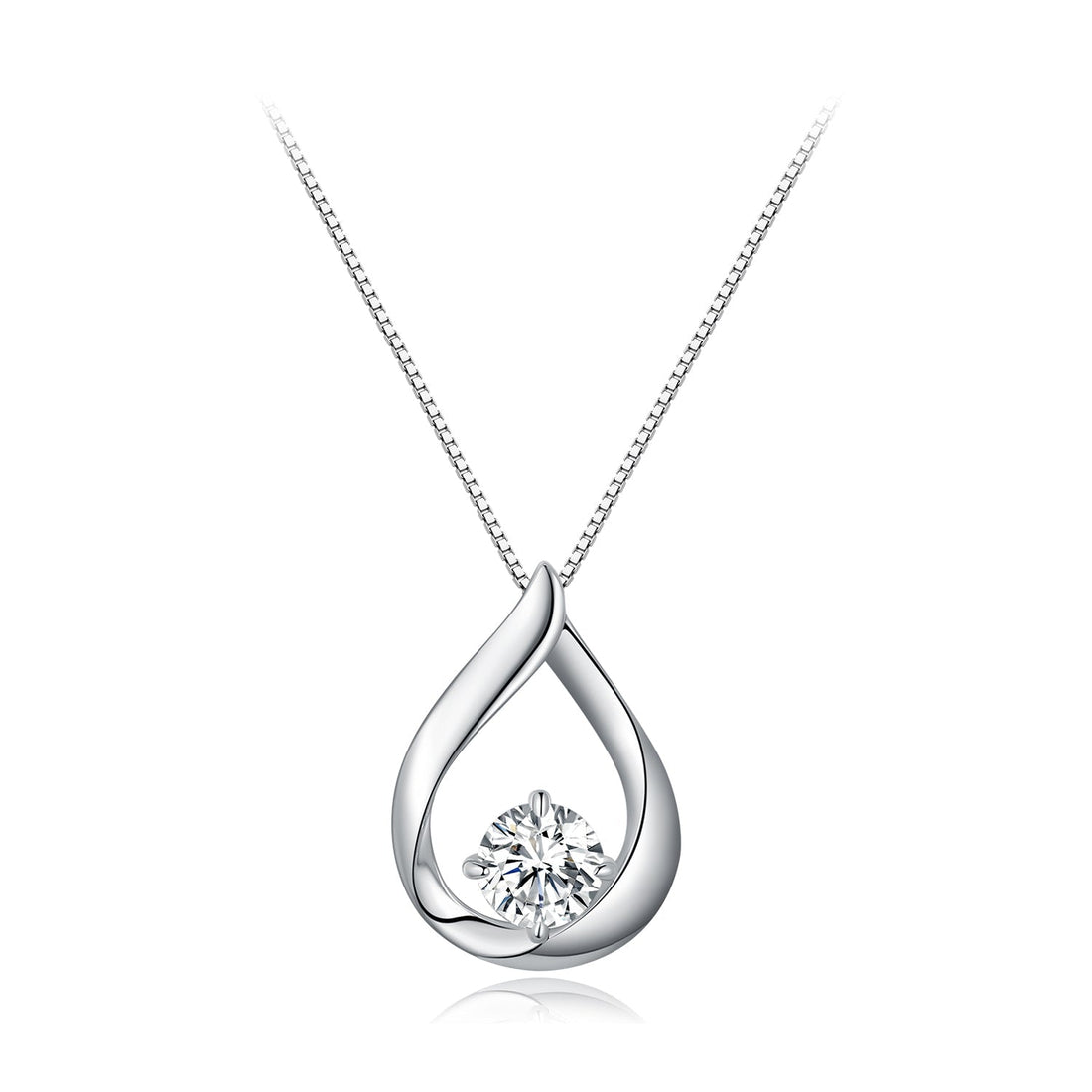 925 Sterling Silver Necklace with 1 Carat Moissanite - 400mm Length for Women  DestGlow