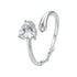 925 Sterling Silver Ring with Pavé Setting CZ, 0.6 cm Width, Style E for Women  DestGlow