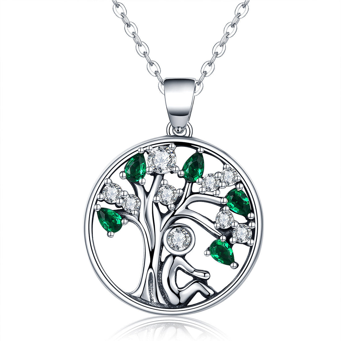 925 Sterling Silver Pendant Necklace 2.4x1.8cm for Women  DestGlow