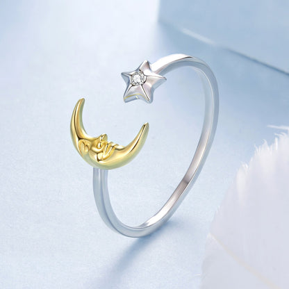 925 Sterling Silver &amp; Gold Plated Pavé Set CZ Ring for Women  DestGlow